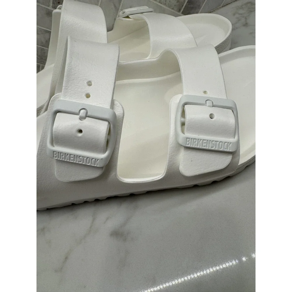 Birkenstock Arizona Essentials EVA Sandals Mens Size 10 43 White Slip On Slides